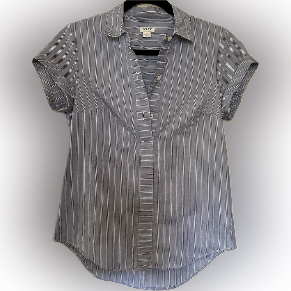 J. Crew Classic Look Quarter Pullover Cotton Shirt